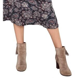 BORN Michie Suede Ankle Booties In Tan size 11